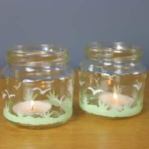 Thorndown-Peelable-Glass-Paint-Cathedral-Green-grass-with-birds-spring-design-tea-lights