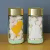 Thorndown-Peelable-Glass-Paint-Swan-White-Easter-bunny-and-Griffin-Gold-chick-sweet-jars