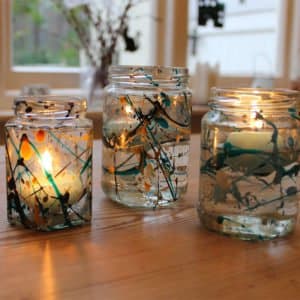 Thorndown-Peelable-Glass-Paint-splatter-jam-jars-floating-candles