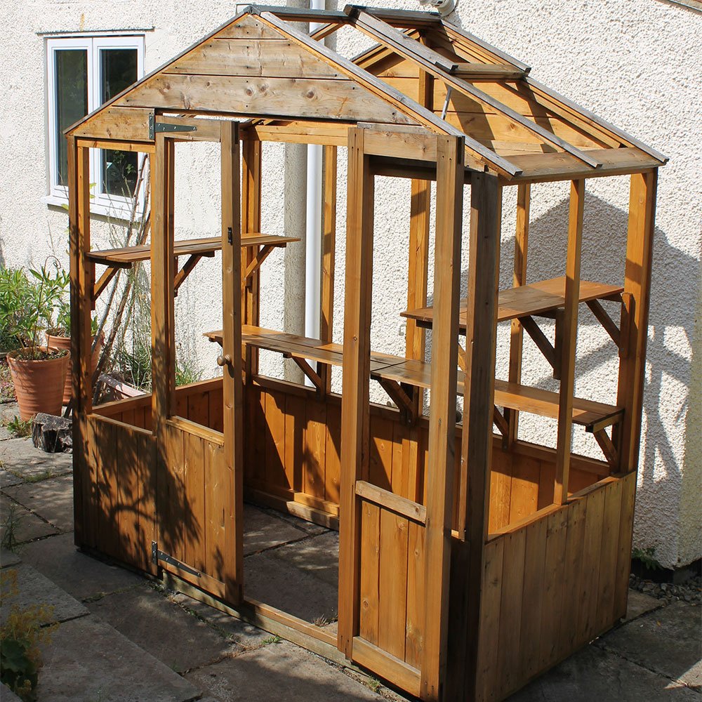 Wood-Preserver-on-greenhouse