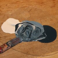 Mixing-Bishop-Blue-and-Limestone-Wood-Paint