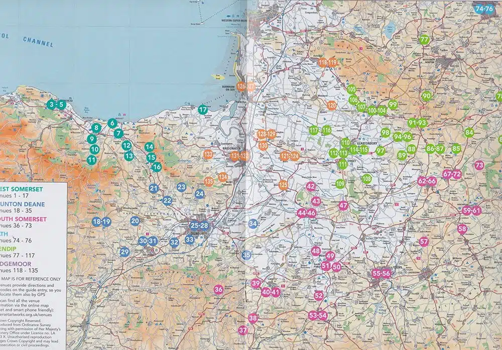 Somerset-Art-Weeks-map