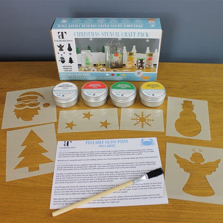 Thorndown-Peelable-Glass-Paint-Craft-Pack-Christmas-Edition