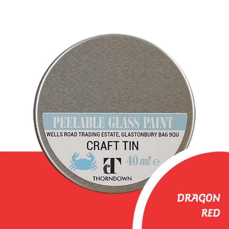 40ml Dragon Red Peelable Glass Paint Craft tin from Thorndown