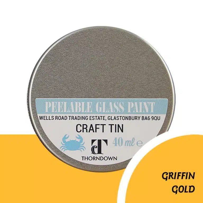 40ml Griffin Gold Peelable Glass Paint Craft Tin from Thorndown