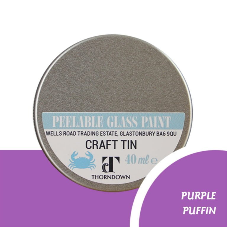 40ml Purple Puffin Peelable Glass Paint Craft Tine from Thorndown