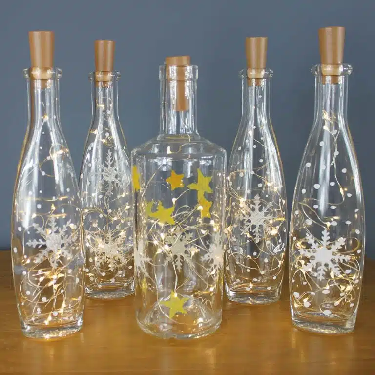 Bottle-lights-with-Thorndown-Peelable-Glass-Paint-Christmas-Stencil-Craft-Pack-sq