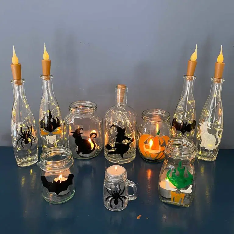 Thorndown-Peelable-Glass-Paint-Halloween-Stencils-bottle-and-tea-lights