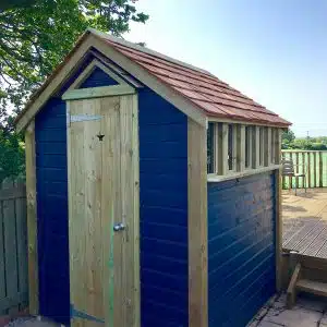 Thorndown-Bishop-Blue-wood-paint-on-Wood-and-Space-building