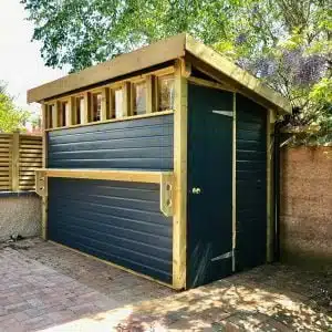 Thorndown-Bishop-Blue-wood-paint-on-Wood-and-Space-shed