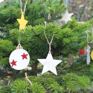 Thorndown-wood-paint-painted-on-Christmas-Tree-decorations