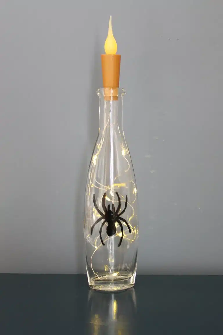 Thorndown-Bat-Black-Peelable-Glass-Paint-Halloween-Spider-Stencil-on-bottle-light