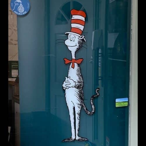 Thorndown-Peelable-Glass-Paint-Cat-in-the-Hat-on-shop-window