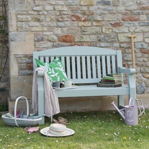 Thorndown-Tree-Lichen-Wood-Paint-on-Forest-Harvington-Bench-C