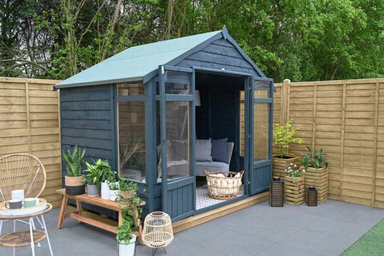 Thorndown-Cavepool-Grey-and-Bishop-Blue-Wood-Paint-on-Forest-Oakley-Summerhouse_2