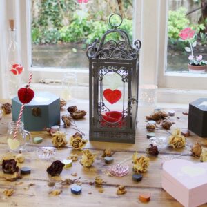 Thorndown-Peelable-Glass-Paint-Love-Stencil-Pack-painted-lantern-and-items