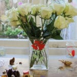 Thorndown-Peelable-Glass-Paint-rose-stencil-on-vase