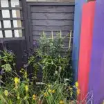 Love-Your-Garden-Leicester-Thorndown-Wood-Paint-Whortleberry-fence-Peregrine-Foxwhelp-and-Purple-Divine-posts