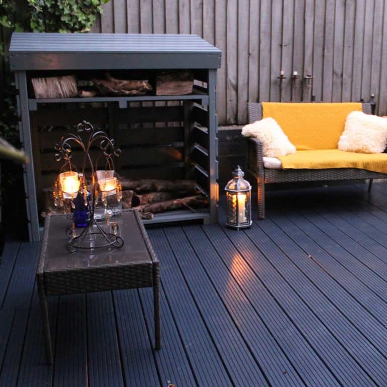Thorndown-Wood-Paint-Mercury-Grey-Log-Store-and-Anthracite-Grey-on-Decking