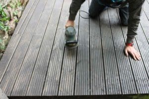 Sanding-decking