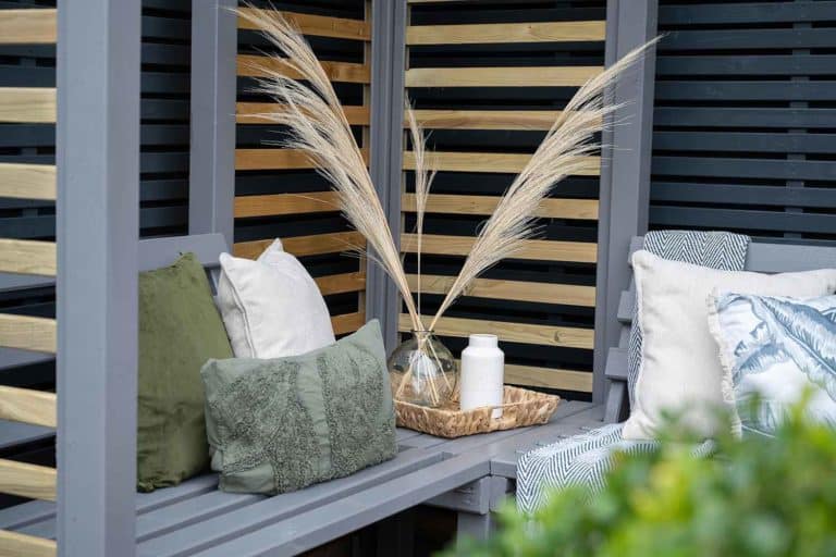 Thorndown-RAL-7037-Dusty-Grey-Wood-Paint-on-Forest-Firenze-Corner-Arbour