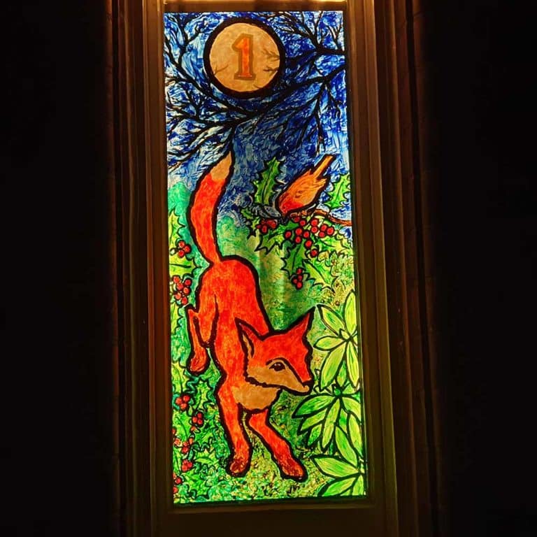 Thorndown-Peelable-Glass-Paint-Advent-Fox-night-window_Susan-McClure