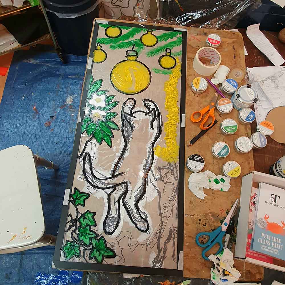 Thorndown-Peelable-Glass-Paint-Cat-panel-being-painted-2_SMC