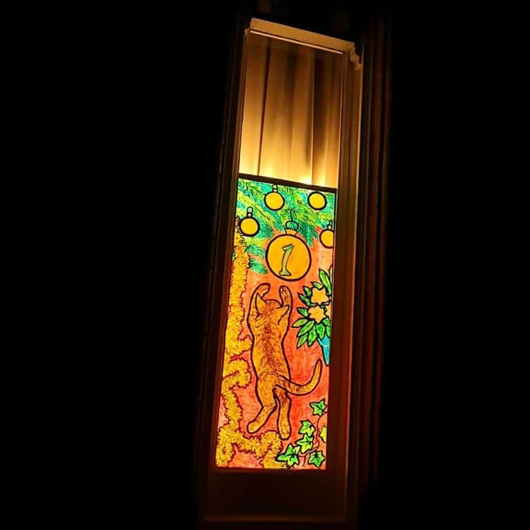 Thorndown-Peelable-Glass-Paint_Advent-Cat-window2_Susan-McClure